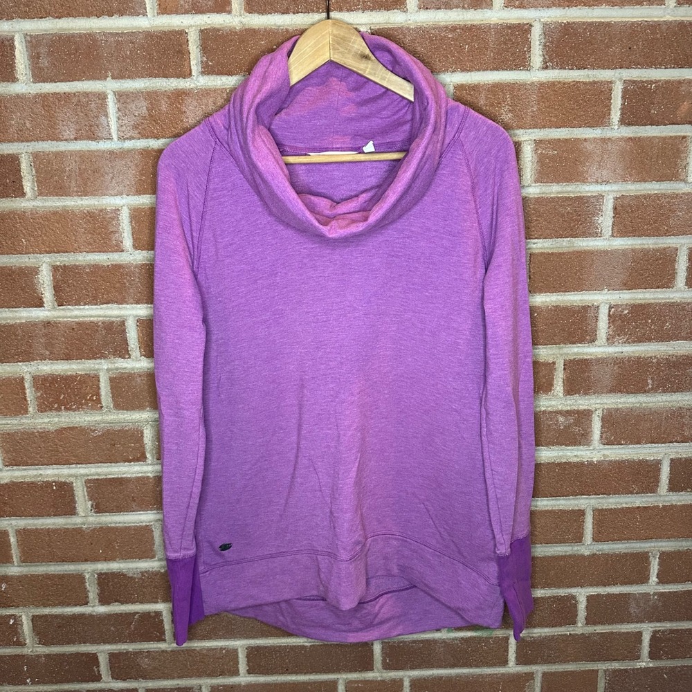 Athleta Purple Cowl Neck Sweatshirt‎ Long Sleeve Pullover Top Women Large